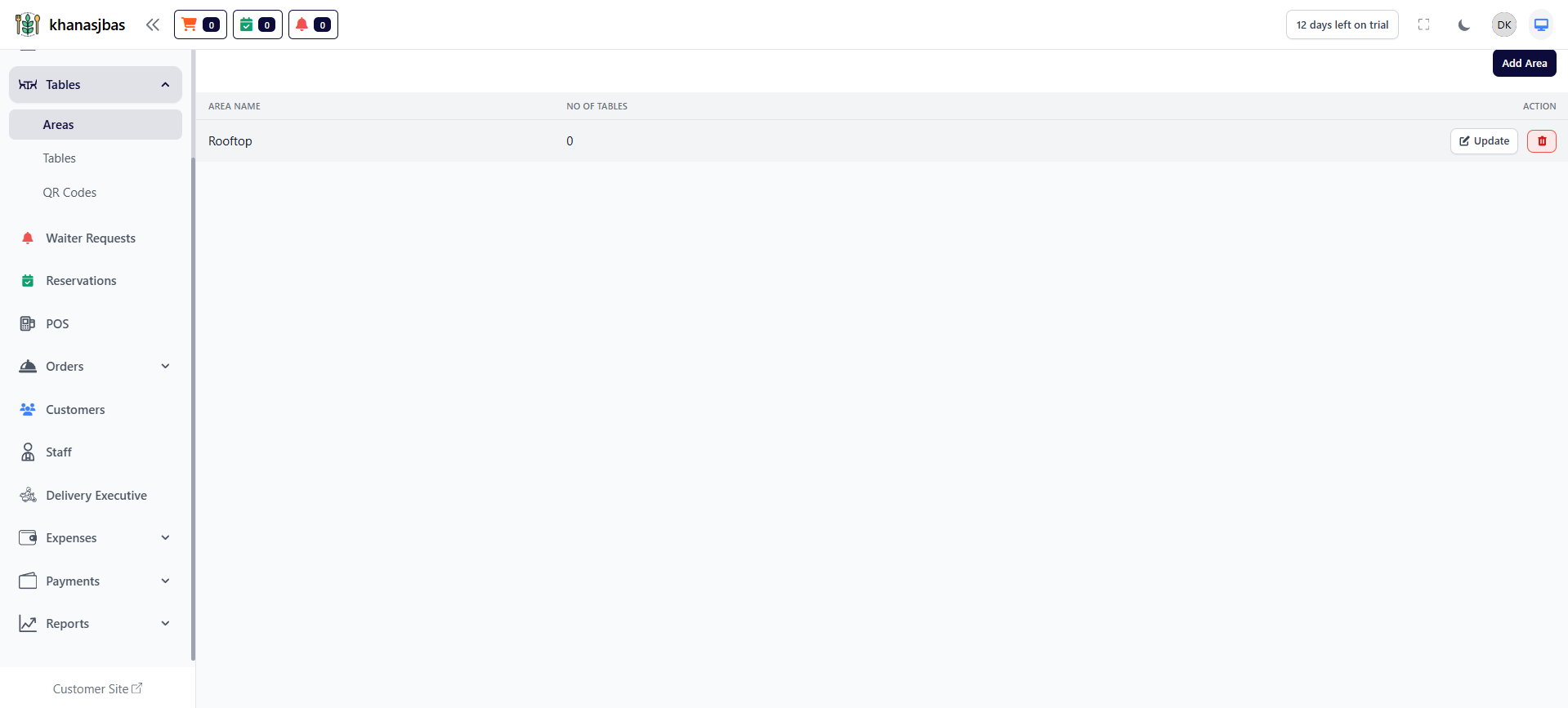 Tables Management Image